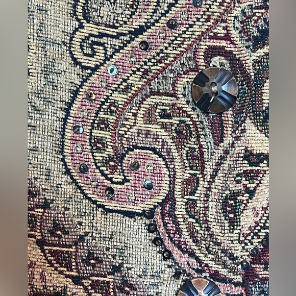 Units tapestry paisley jacket with wood buttons - Picture 4 of 6
